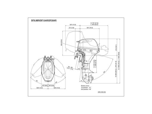 Suzuki DF20AR EFI (S,L) boat engine with electric starter and generator - Image 2